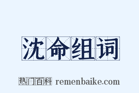 沈命组词是什么意思的图片